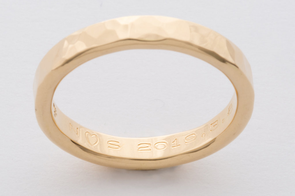 機械彫りで打った刻印