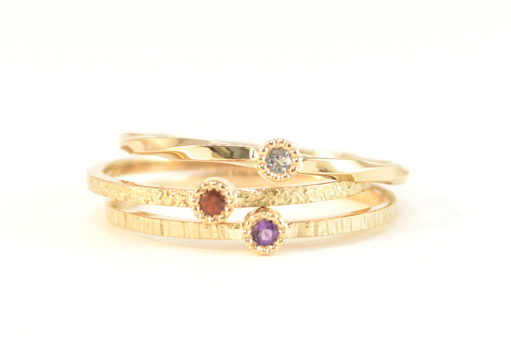 K18レイヤードリングの手作り指輪｜仕事の帰りに寄れる夜のワークショップ