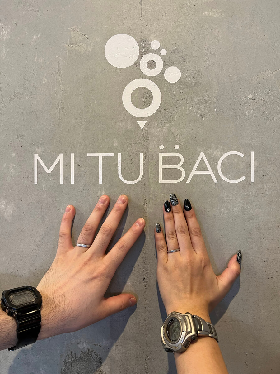 【お客様の声】素材を合わせて作る、仕上げちがいの手作り結婚指輪